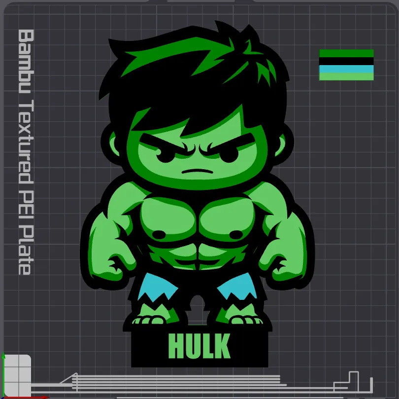 Mô hình Hulk đứng trên đế tùy chỉnh 260mm