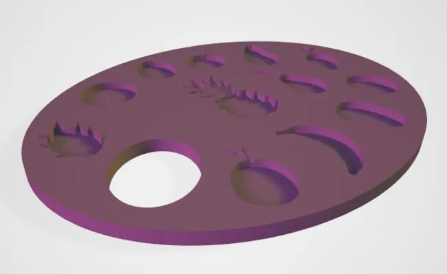 Bảng màu vẽ hình trái cây cho trẻ em