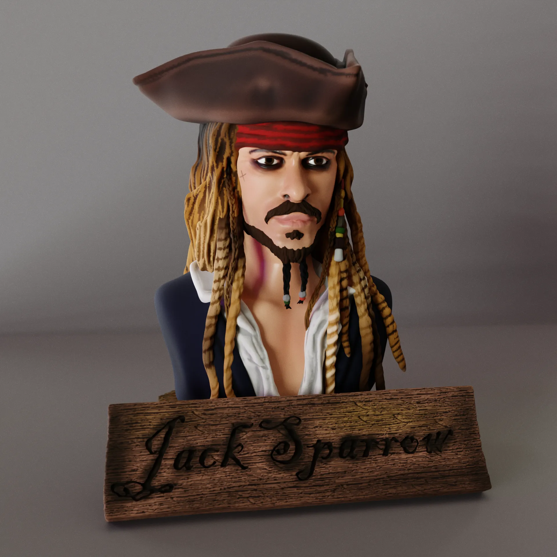 Bức tượng Jack Sparrow phong cách fanart