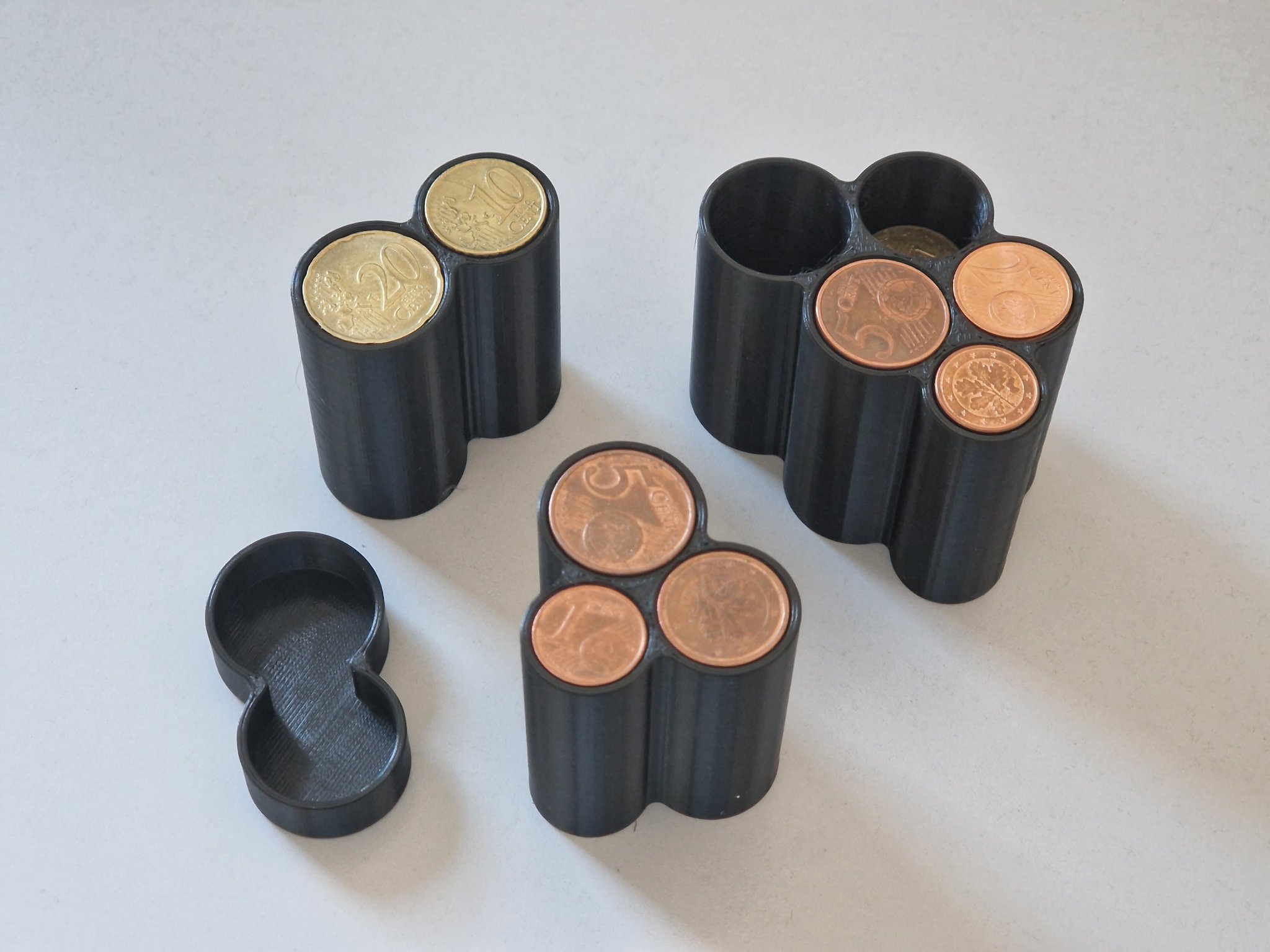 Hộp đựng tiền xu Euro cho các mệnh giá nhỏ