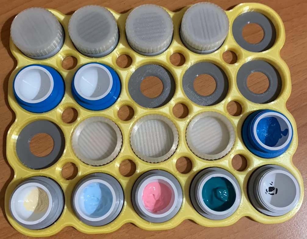 Giá đỡ hộp giữ màu và hỗn hợp không bị khô