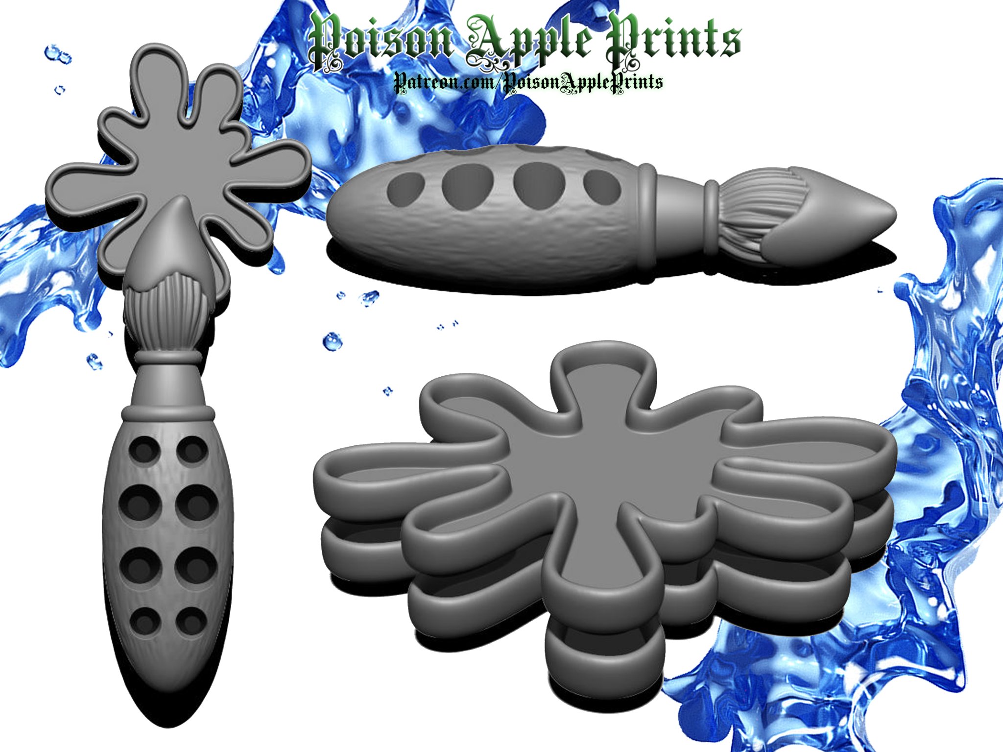 Giá đỡ cọ vẽ và bảng màu mini lấy cảm hứng từ Epic Mickey