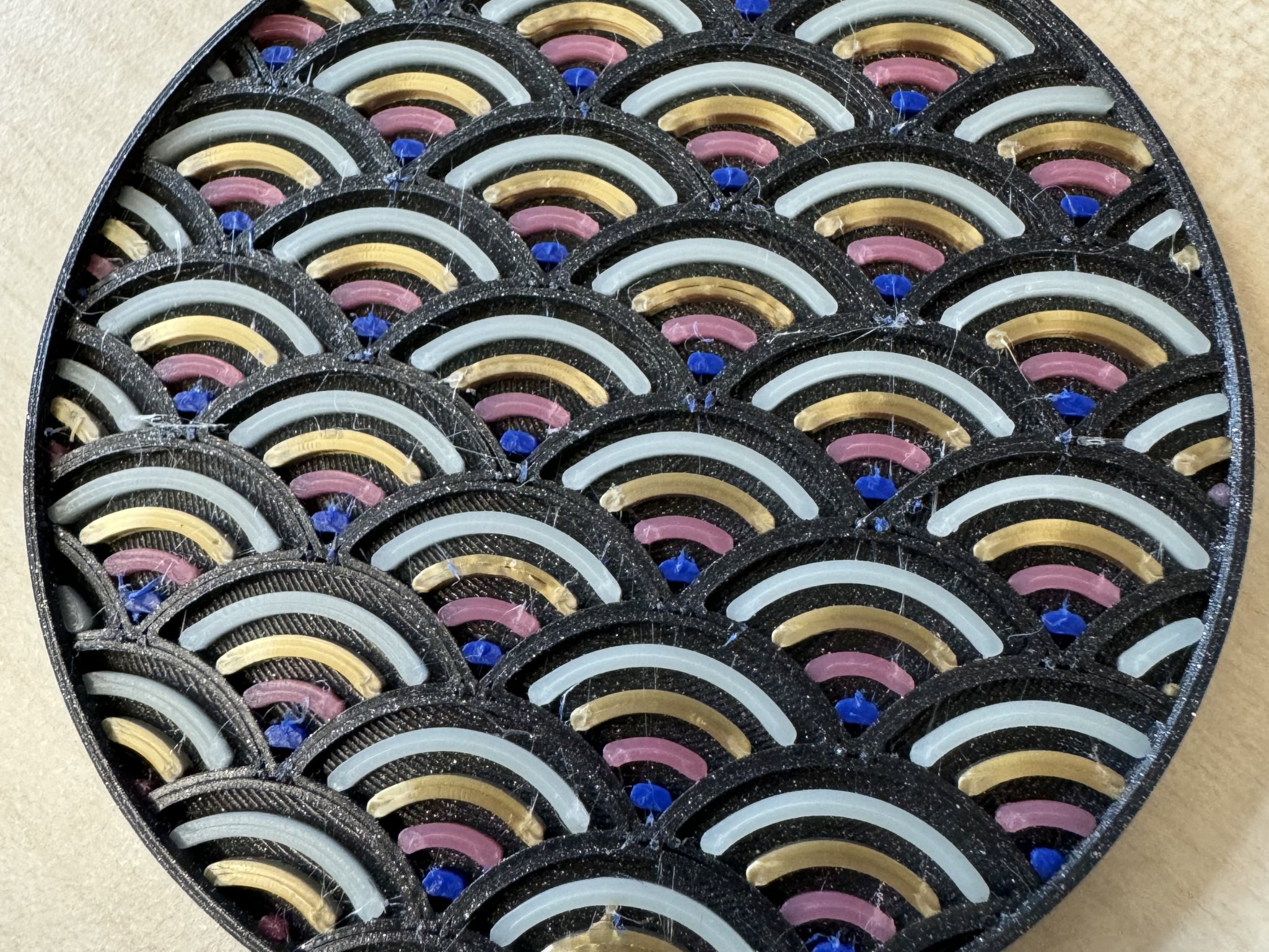 Đế lót ly đa sắc Kanagawa Wavepattern cho Prusa XL