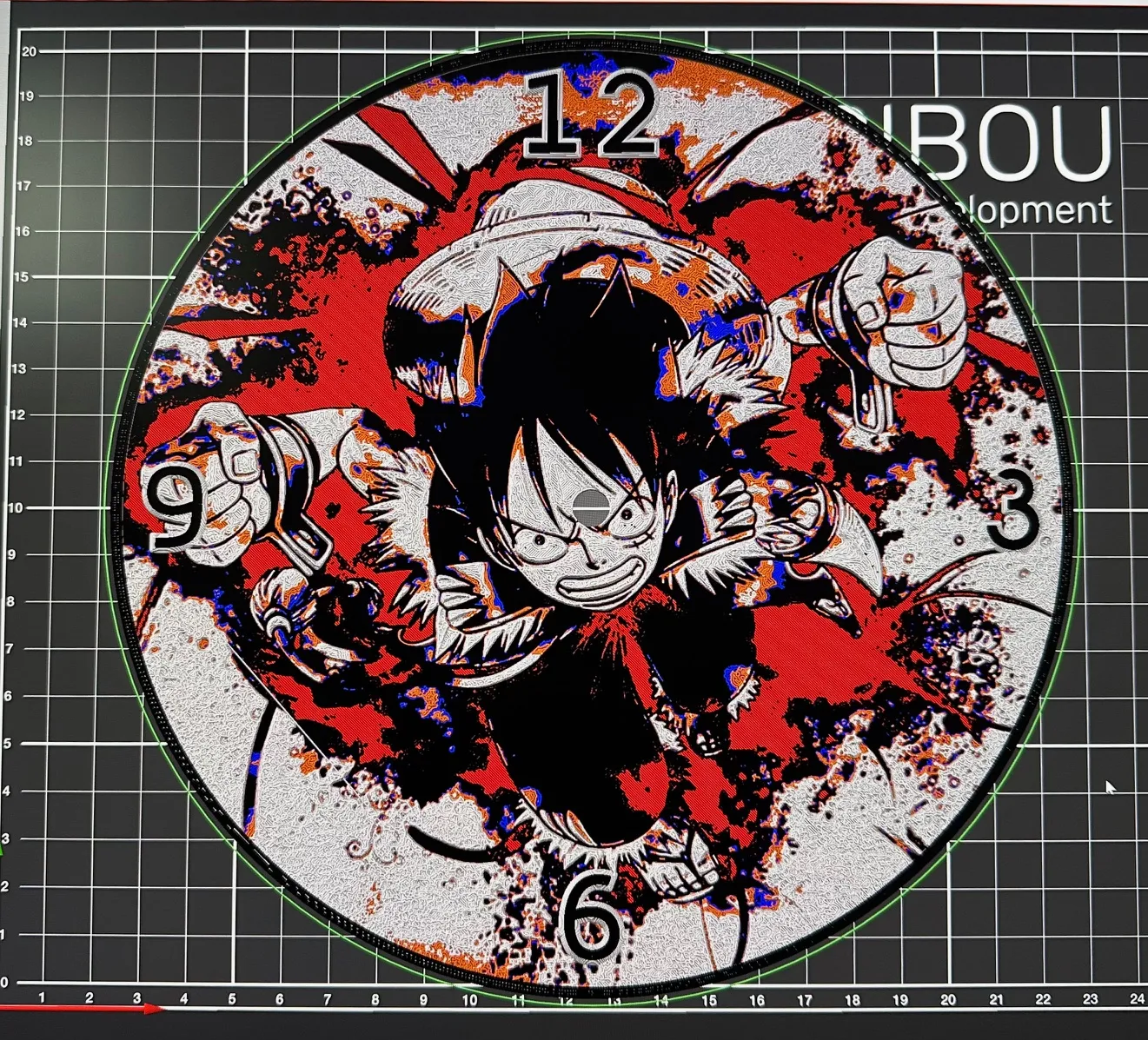 Đồng hồ Luffy Onepiece in màu độc đáo