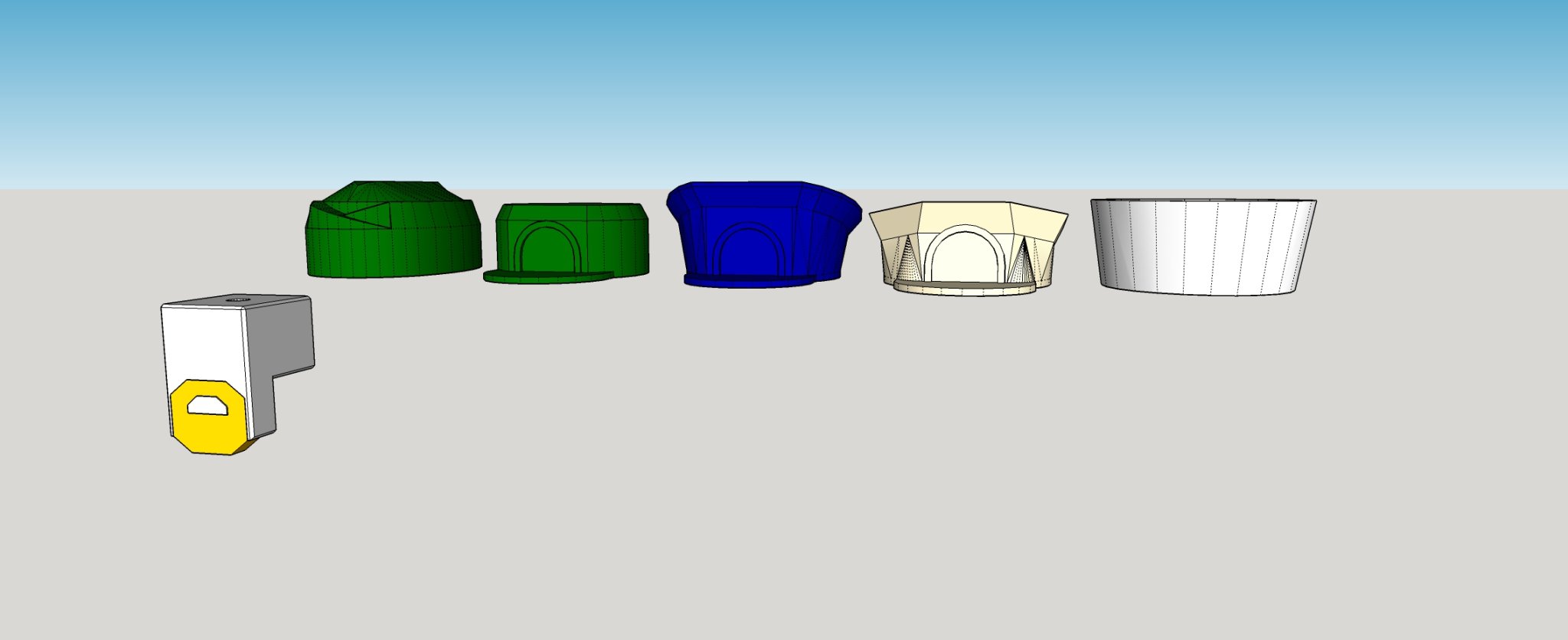 Bộ mũ quân đội Mini 13: Set 8 cho nhân vật 3D