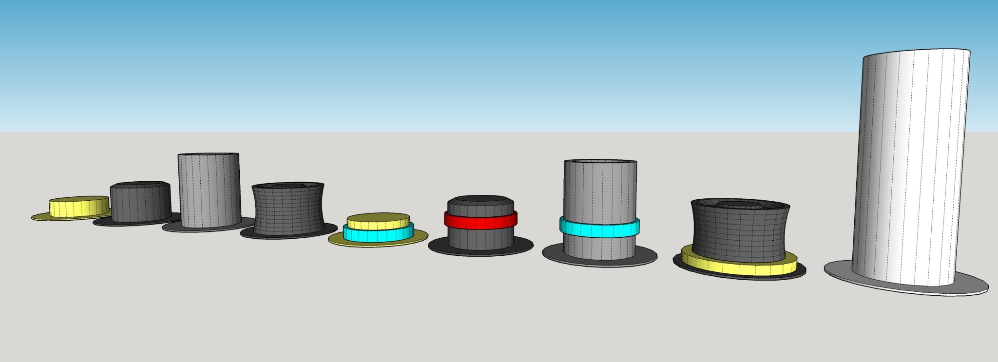 Bộ mũ cao bồi và mũ chóp cho Mini 13