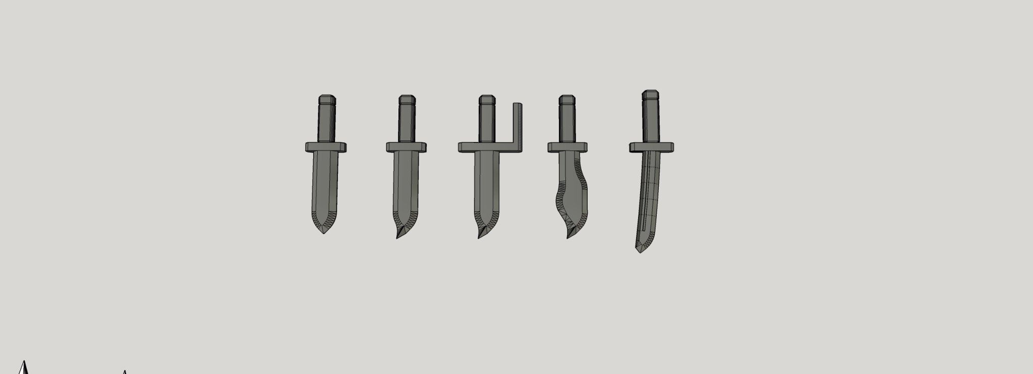 Bộ vũ khí cận chiến Mini 13 - Bộ dao găm 1