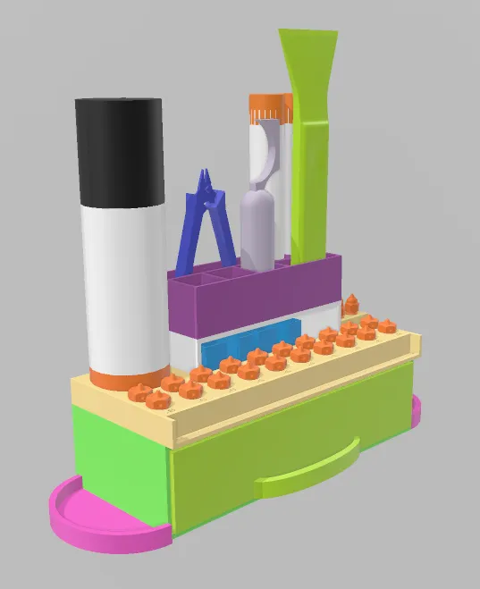 Giá đỡ công cụ in 3D với ngăn kéo tiện lợi