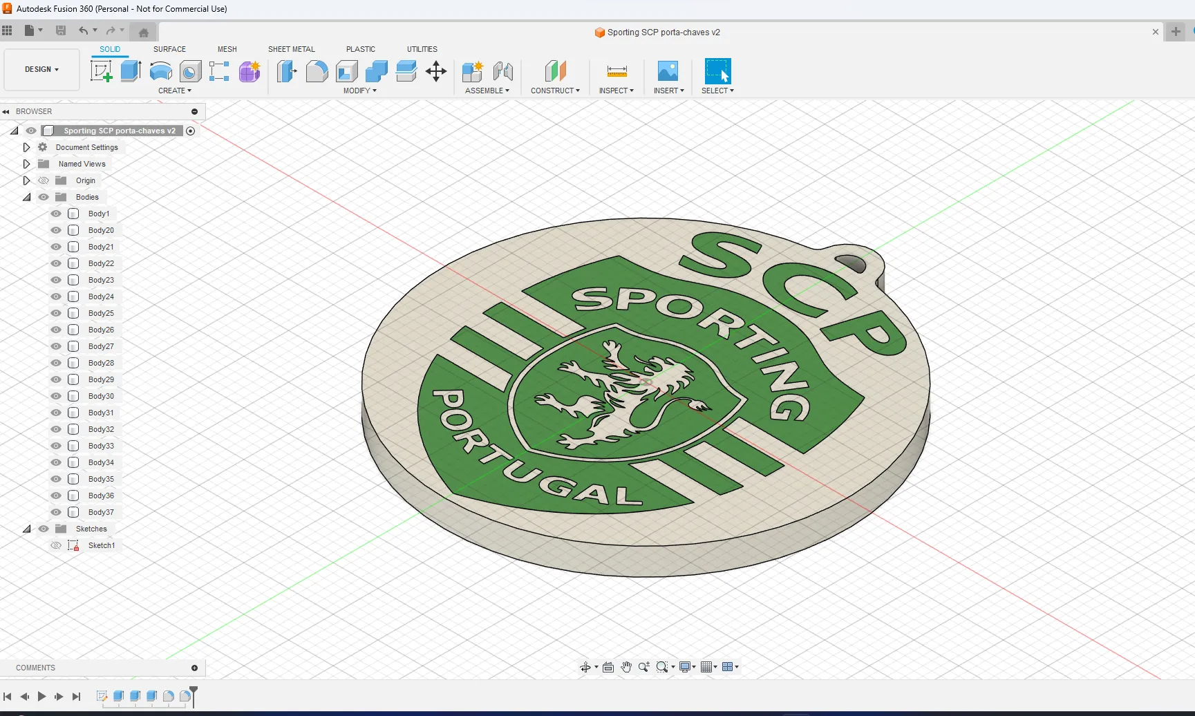 Móc khóa bóng đá SCP thiết kế riêng độc đáo