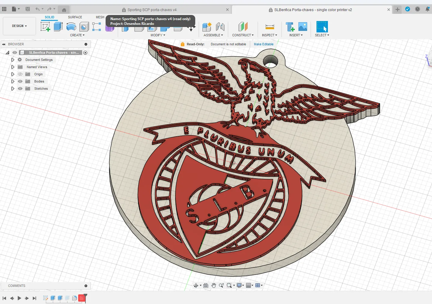 Móc khóa SLB Benfica thiết kế riêng cho người hâm mộ bóng đá