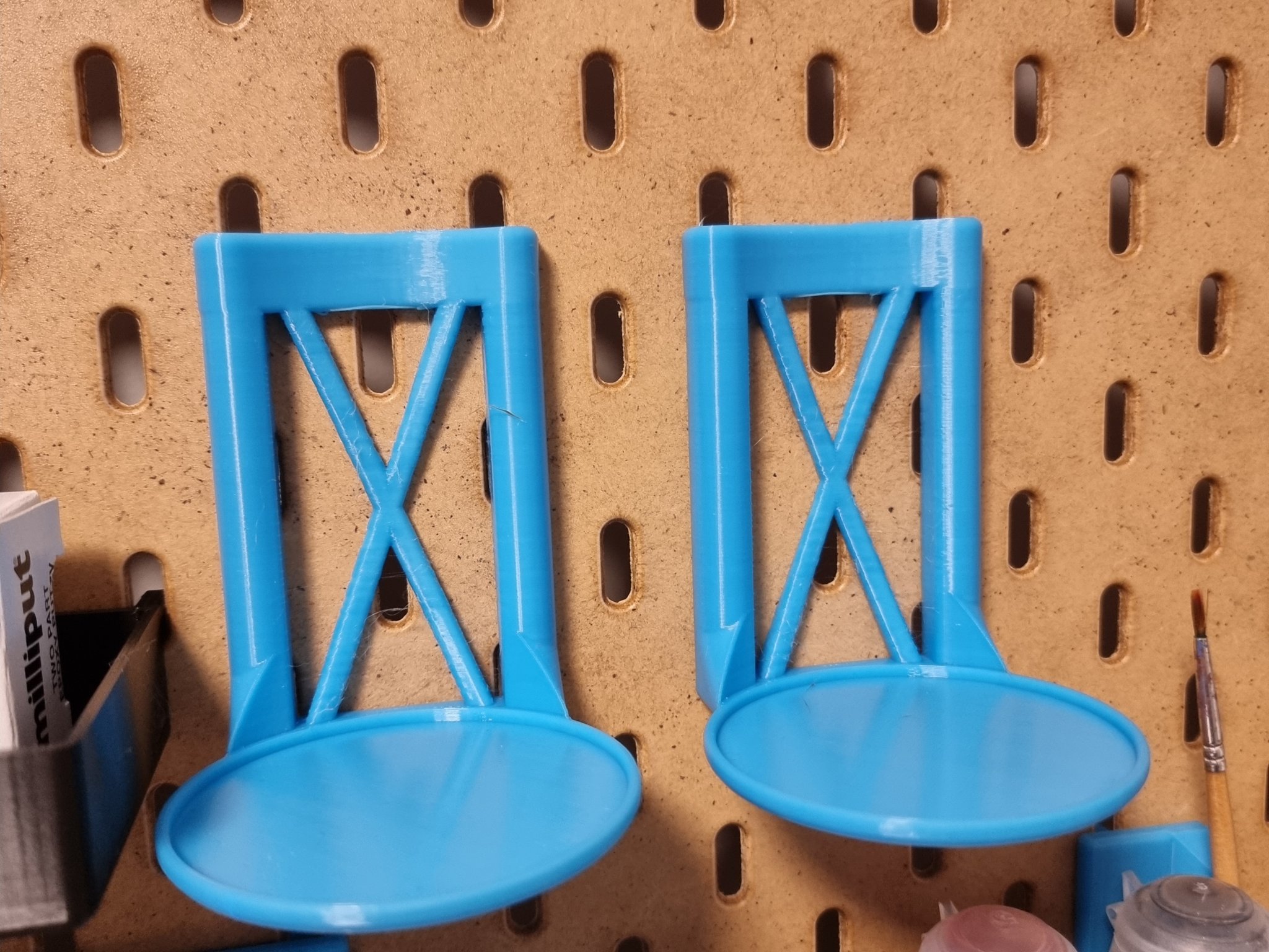 Giá đỡ hộp Vallejo Texture trên kệ IKEA Skadis