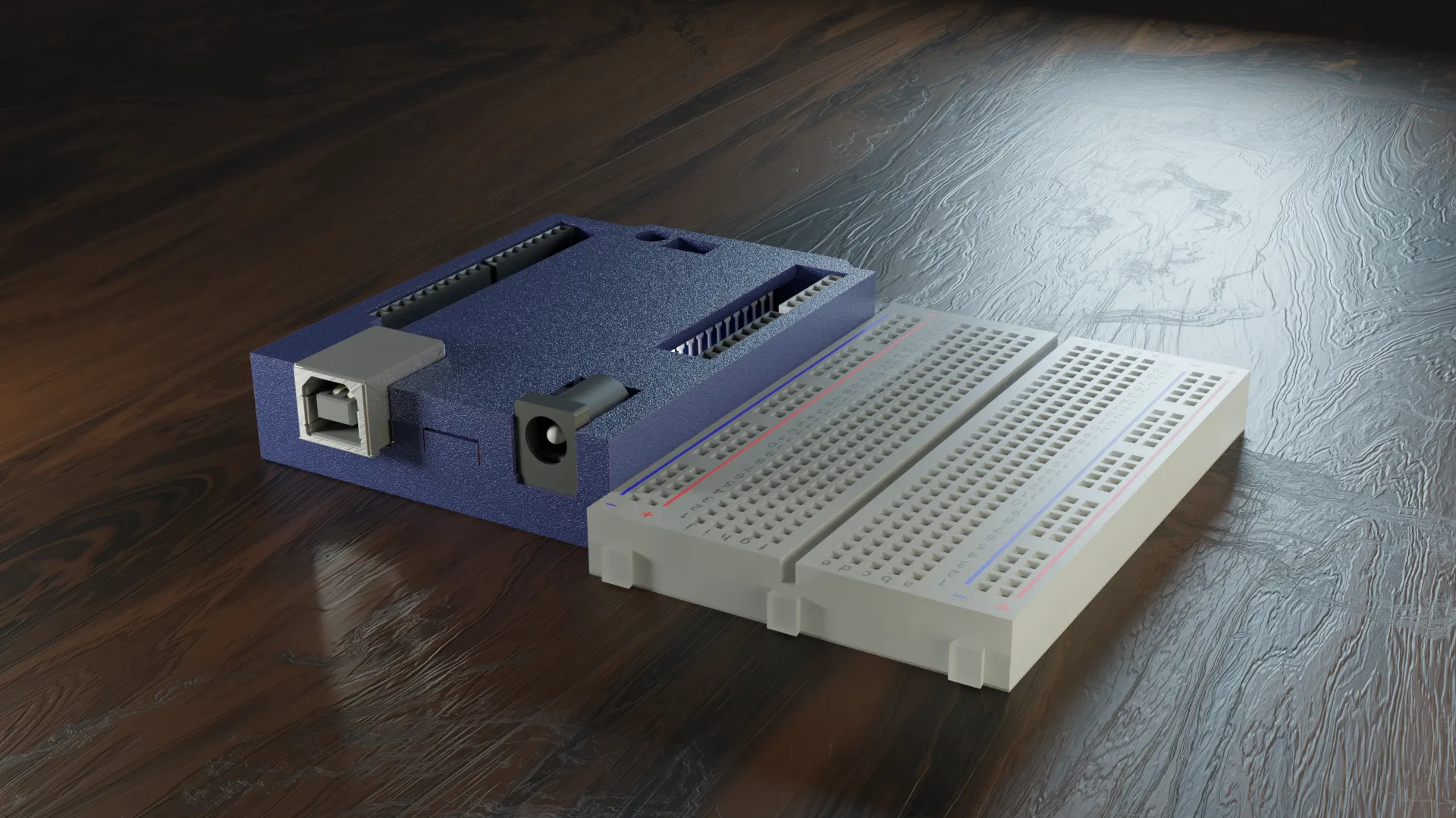 Vỏ Arduino Uno mỏng với giá đỡ breadboard