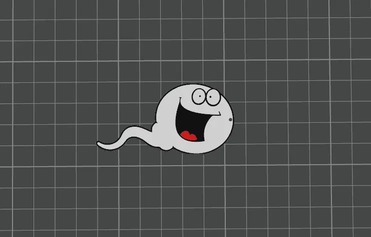 Móc khóa hình tinh trùng "Herm" hài hước