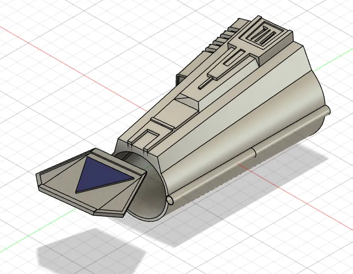 Cánh tay phải của Mandalorian với súng phun lửa có đèn