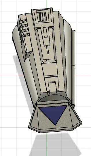 Cánh tay phải của Mandalorian với súng phun lửa có đèn