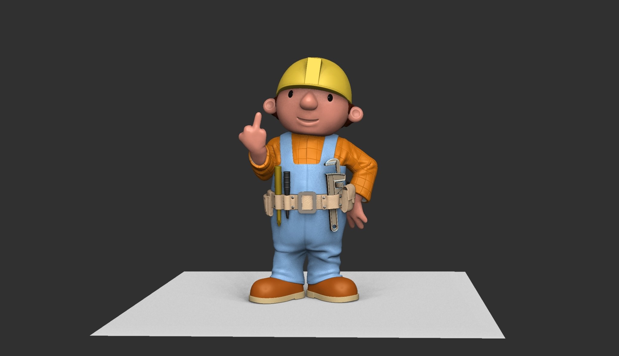 Nhân vật Bob Thợ Xây với thiết kế in quy mô lớn