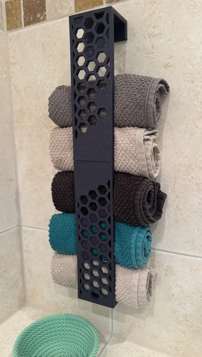 Giá treo khăn tắm hình lục giác treo tường