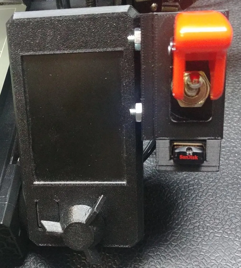 Công tắc bật tắt tên lửa và cổng USB cho màn hình Prusa Mini