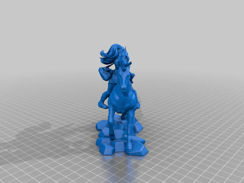 Nhân vật kỵ sĩ cưỡi ngựa in bằng nhựa resin