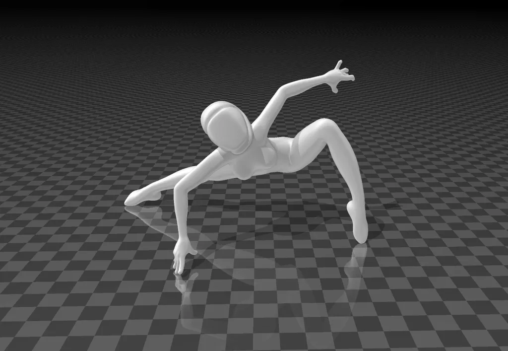 Nhân vật chiến binh nữ với mũ bảo hiểm latex đàn hồi