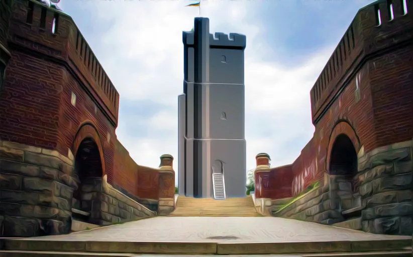 Lâu đài Helsingborg với tháp Karnan nổi bật