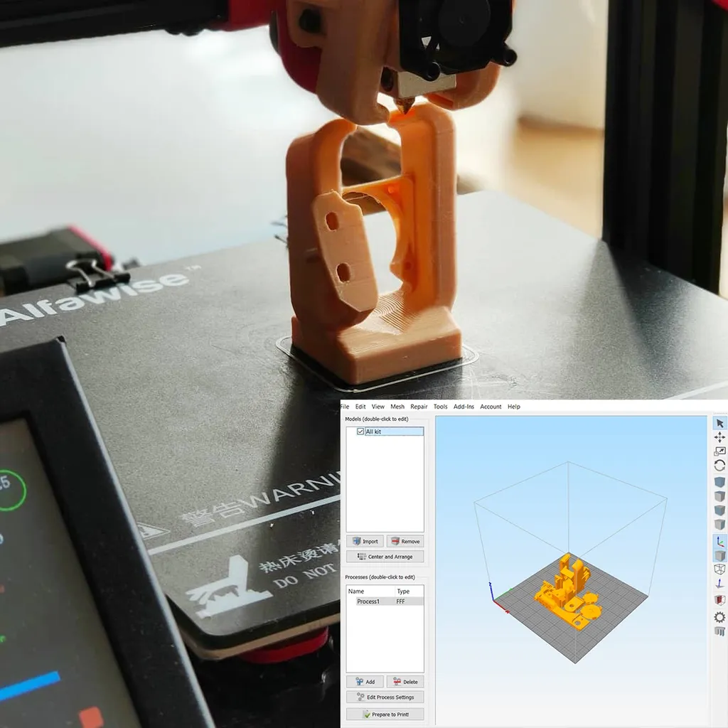 Máy in 3D Alfawise U30 Pro với linh kiện bổ sung cần thiết