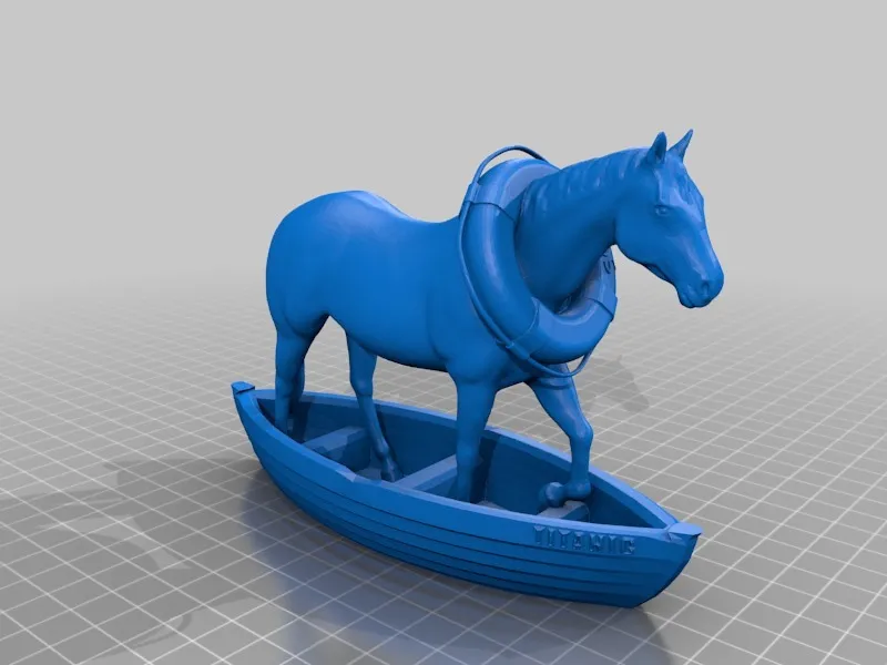 Ngựa bị mắc kẹt trong thuyền 3D