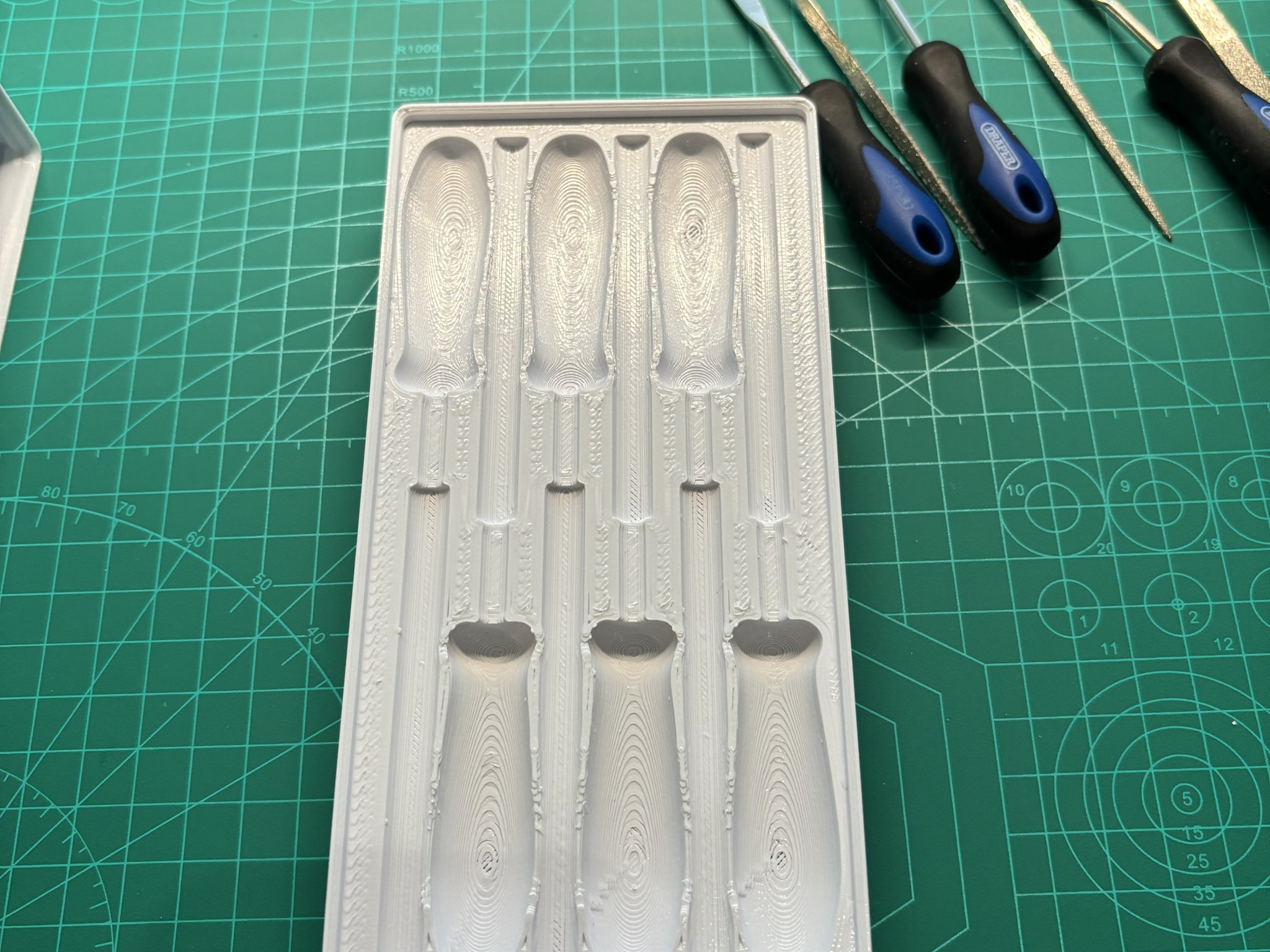 Giá đỡ bộ dụng cụ file kim Diamond Draper 6 món 4x2 Gridfinity