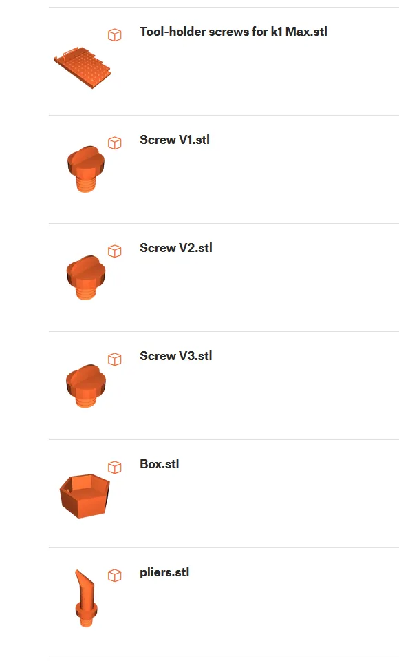 Đinh giữ dụng cụ cho máy in k1 Max