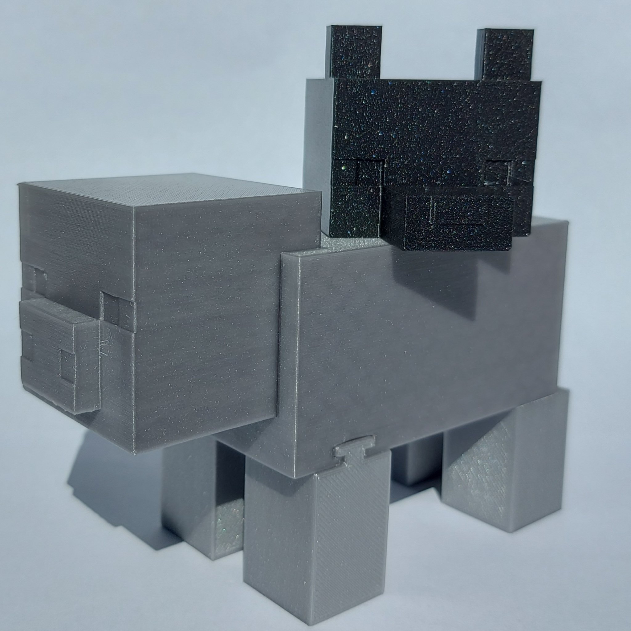 Đầu cáo Minecraft 3D được thiết kế bằng Onshape