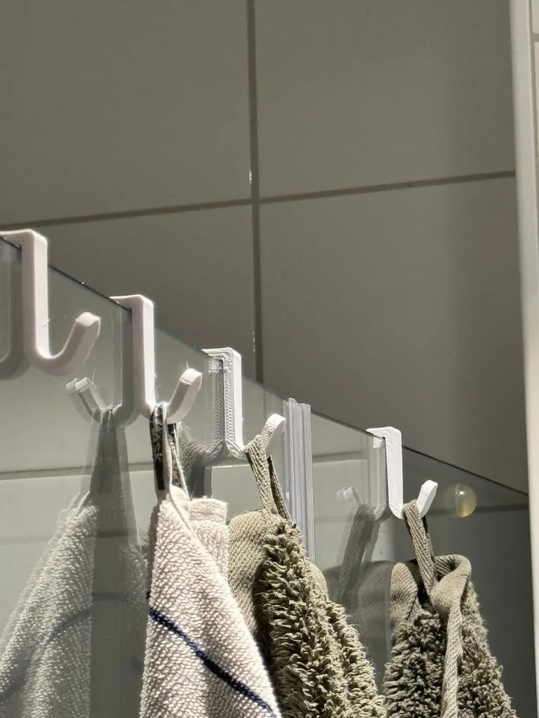 Móc treo khăn cho vòi hoa sen có tường kính 6mm