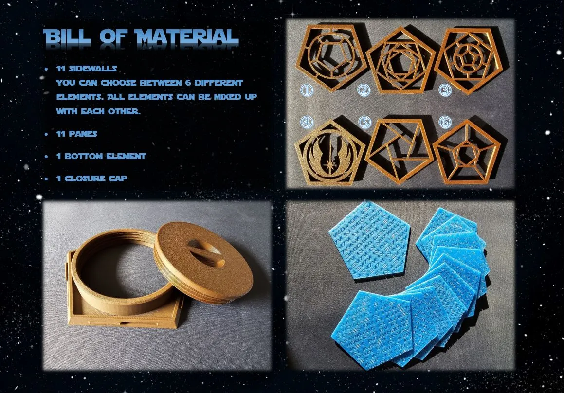 Đèn LED Holocron Jedi trong Star Wars