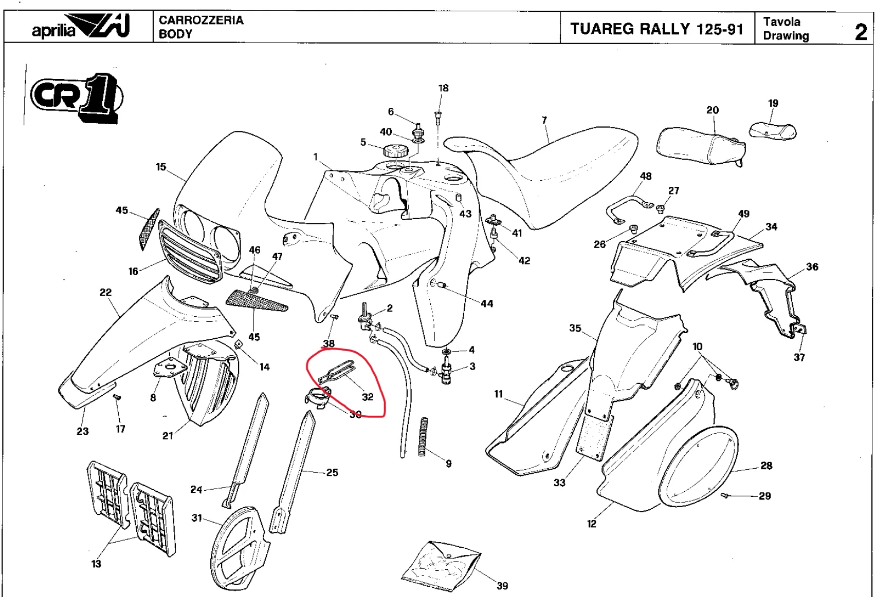 Hướng dẫn cáp xe máy cho Aprilia Tuareg Rally và RX 125