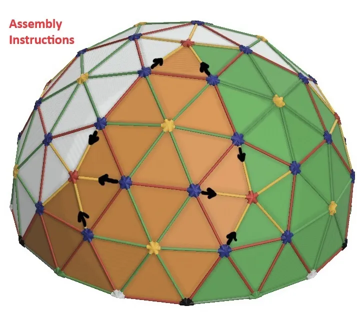 Mô hình mái vòm địa chất 3V đường kính 40cm