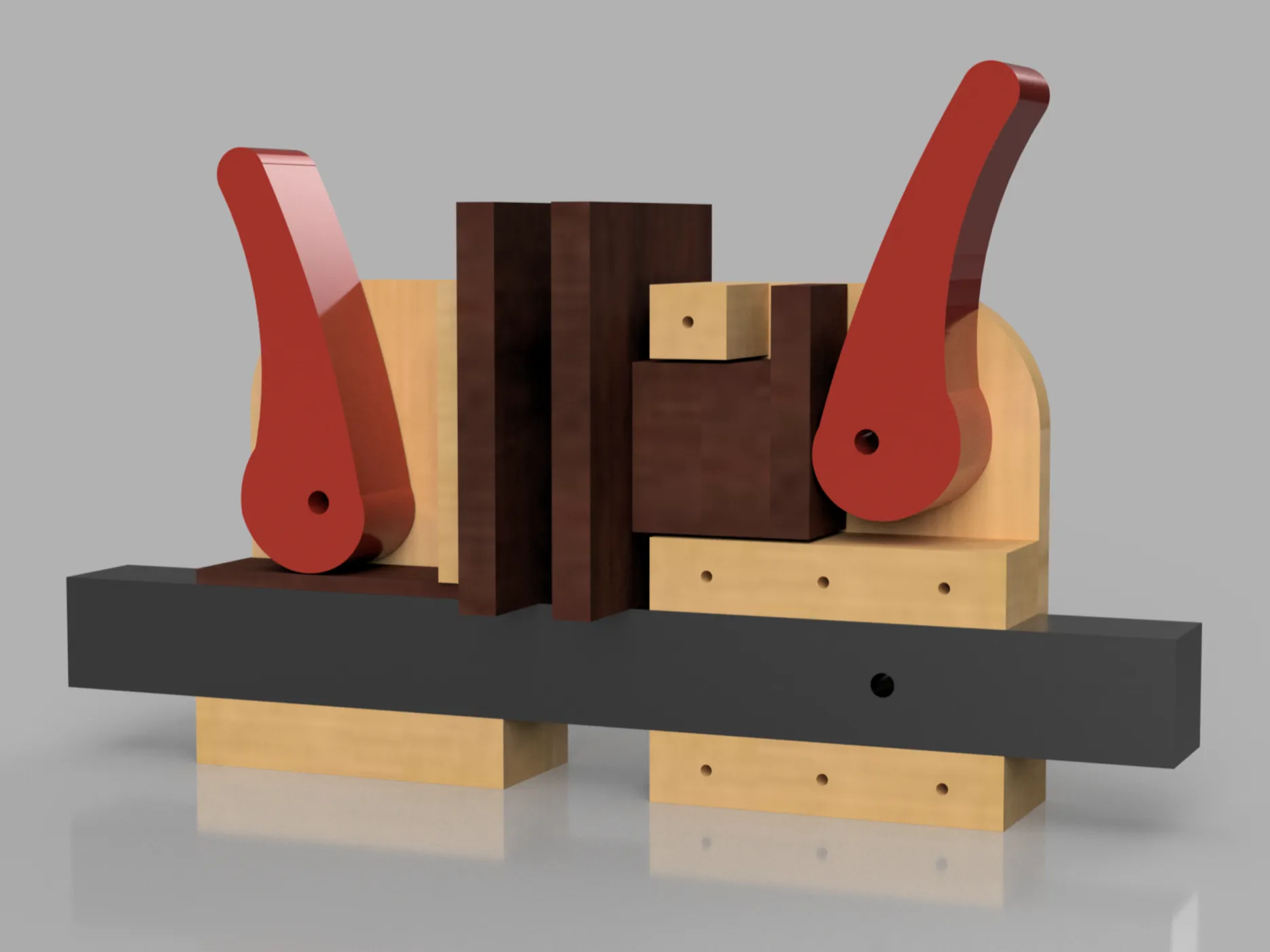 Kẹp cam cho gia công gỗ với tay cầm in 3D