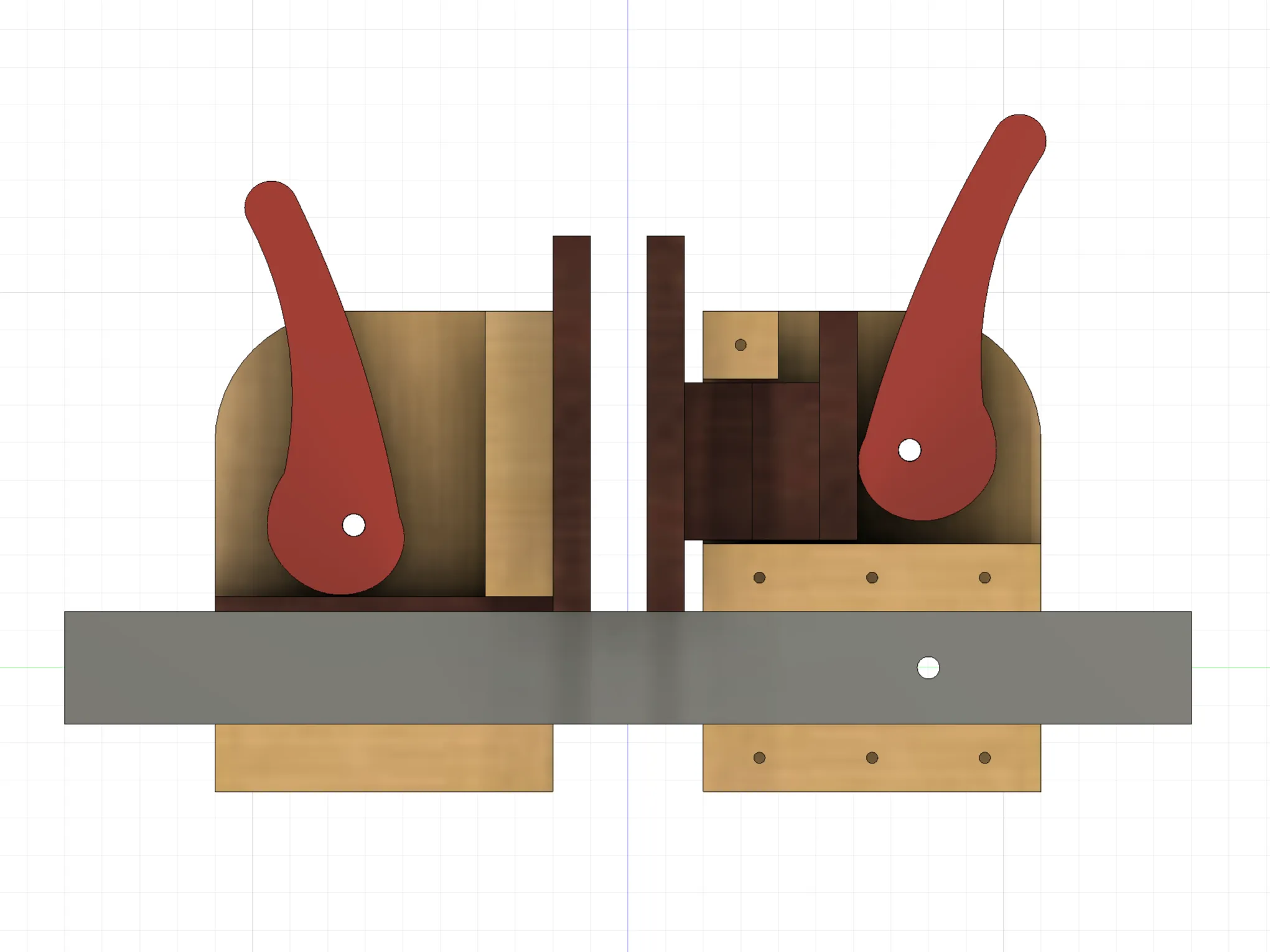 Kẹp cam cho gia công gỗ với tay cầm in 3D