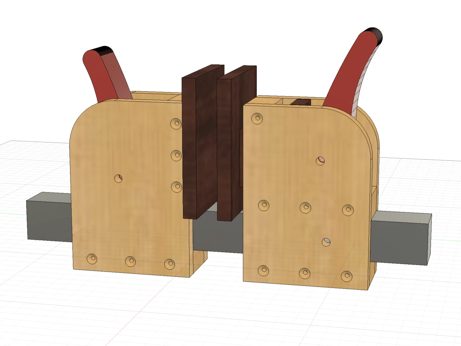 Kẹp cam cho gia công gỗ với tay cầm in 3D