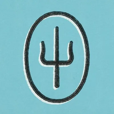 Biểu tượng logo Twenty One Pilots với hình dạng huy chương