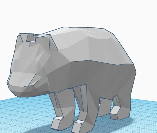 Gấu Bắc Cực Low Poly hình khối nghệ thuật