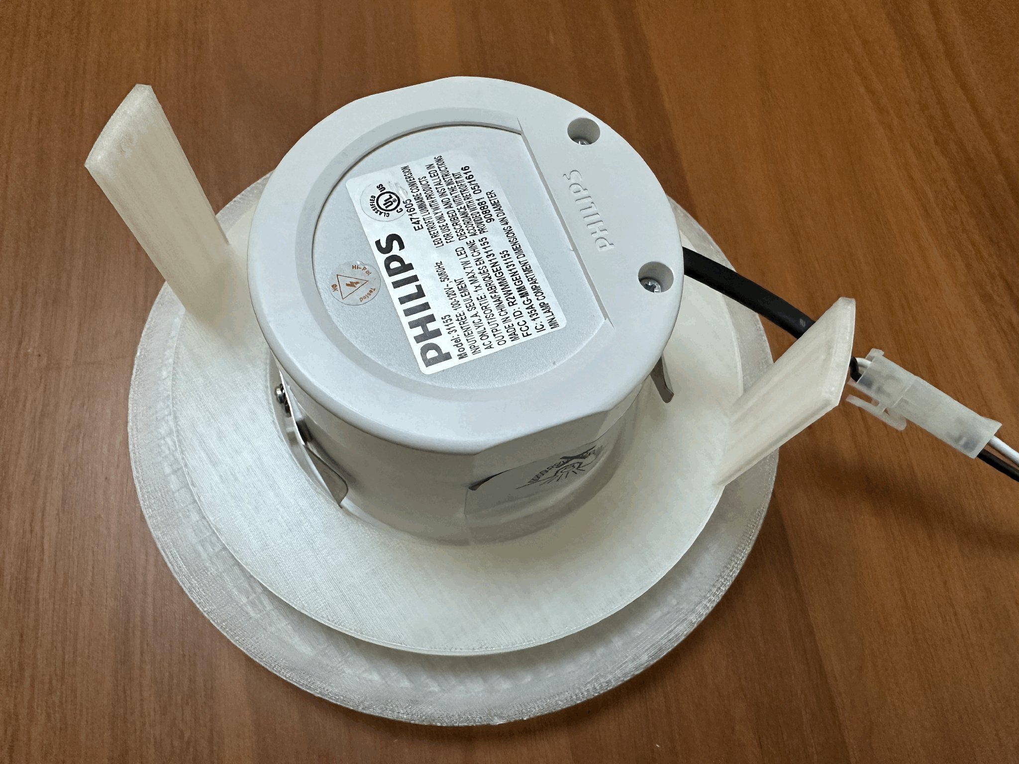 Bộ chuyển đổi đèn âm trần 4" cho hộp đèn trần 6" (Philips Hue Phoenix)