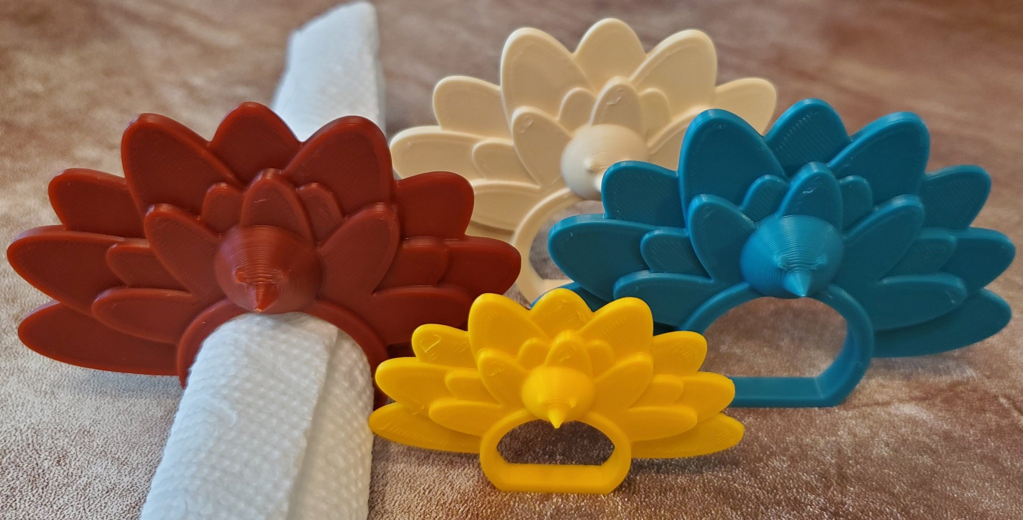 Thanksgiving Turkey Napkin Ring - Flat