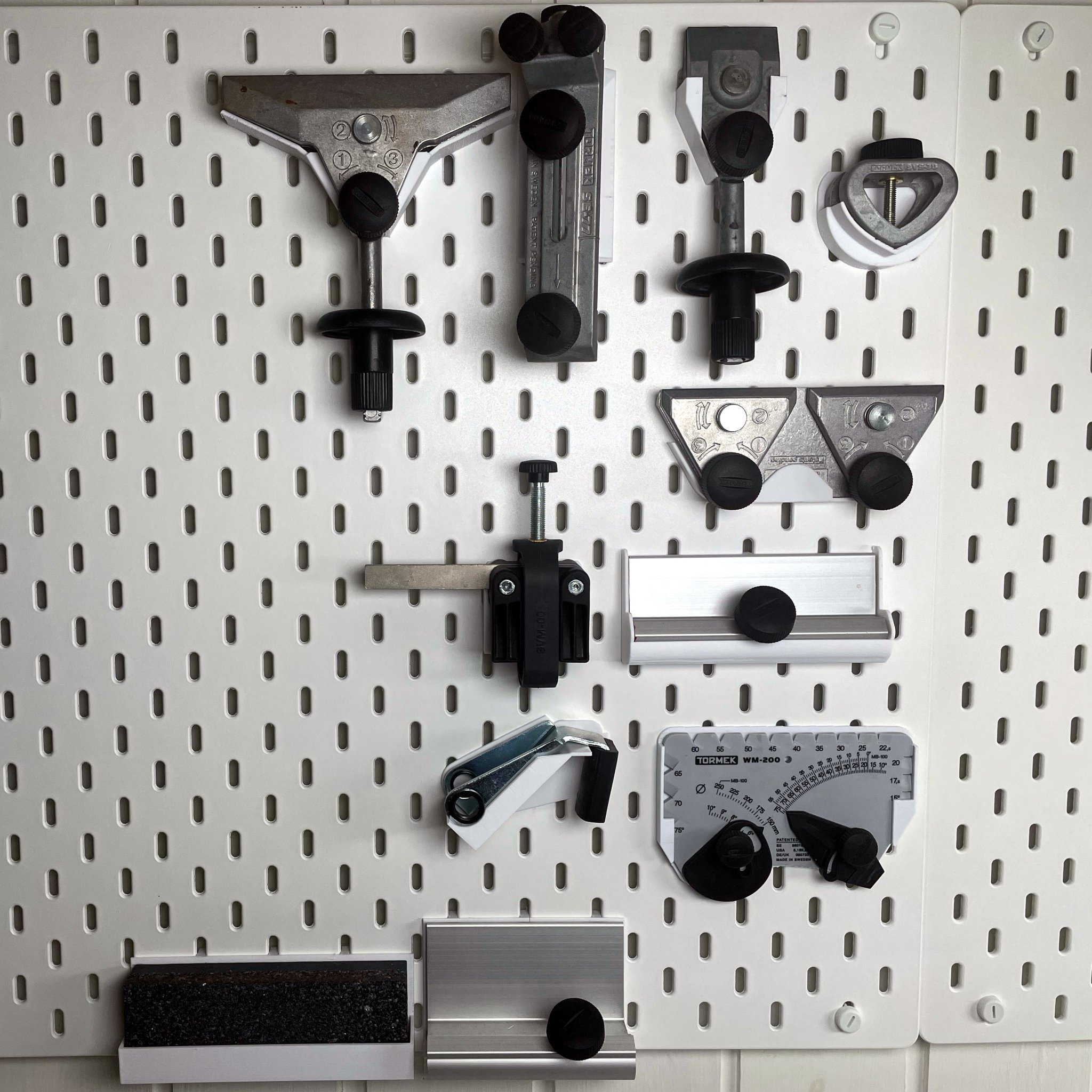 Tormek tool wall storage on IKEA Skadis
