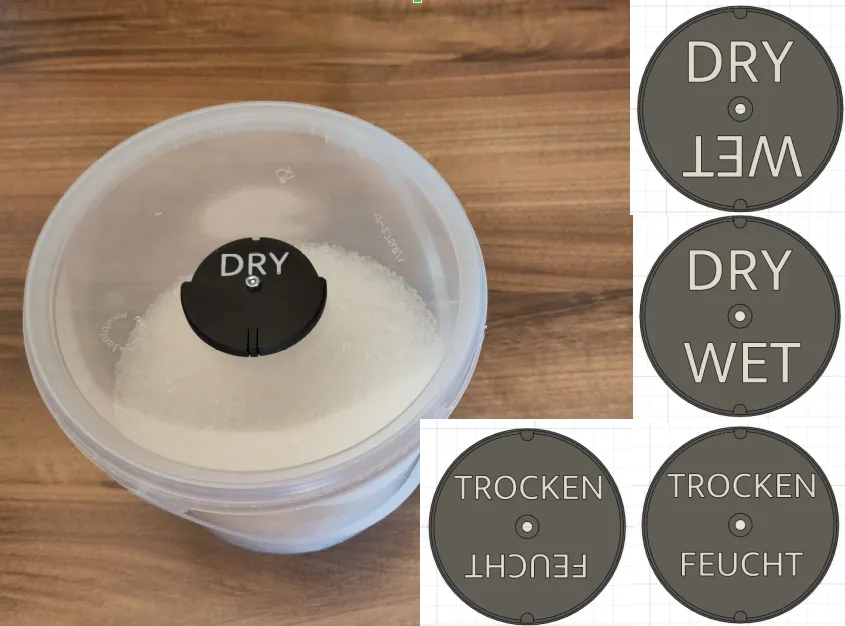 Tiêu đề Dấu hiệu thẻ ướt khô Deutsch Trocken Feucht Tóm