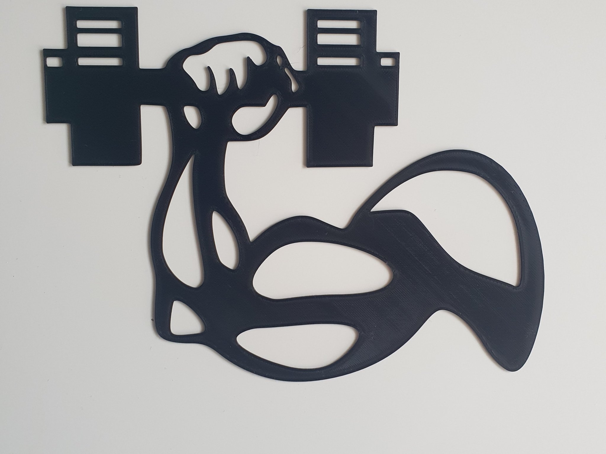 Trang trí tường hình bàn tay lực sĩ cầm tạ