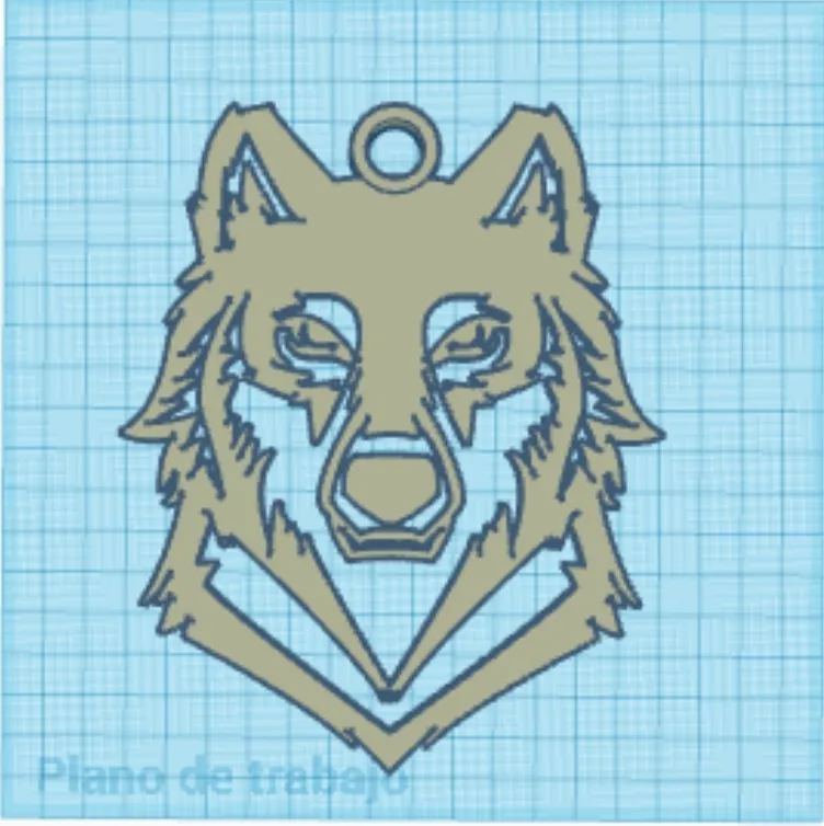 Tiêu đề Llavero de lobo Tóm tắt Modelo de cabeza de lobo para llavero