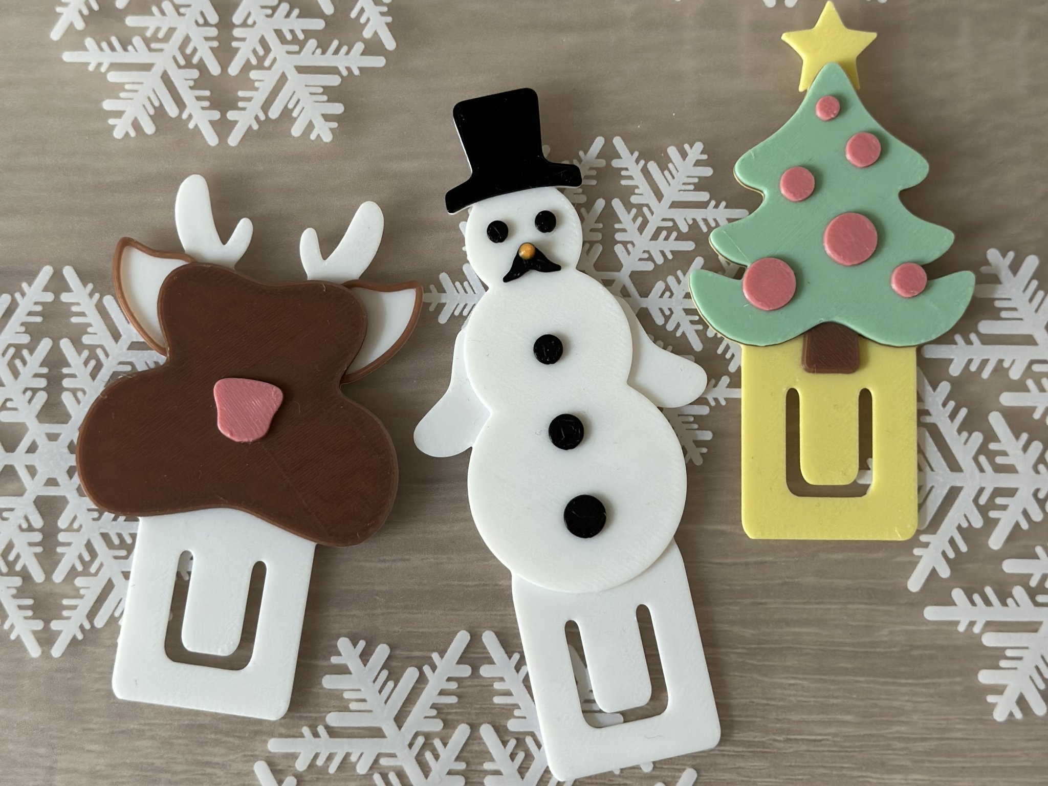 Tiêu đề Dấu trang Giáng sinh và Kẹp giấy Tóm tắt Dấu trang v