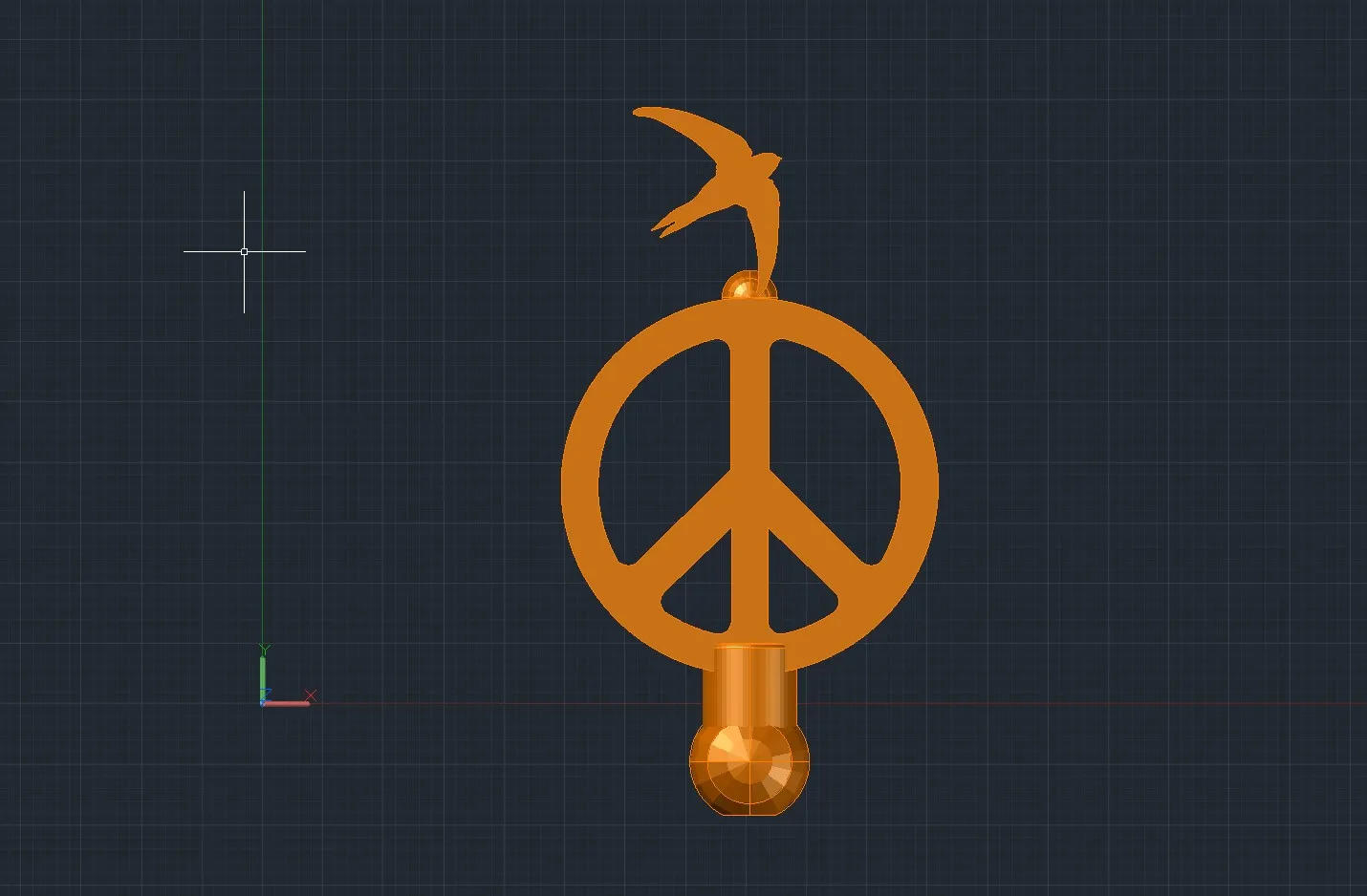 Biểu Tượng Chim Hòa Bình Hình Cầu CS_Bird_Peace_Sphere_Emblem