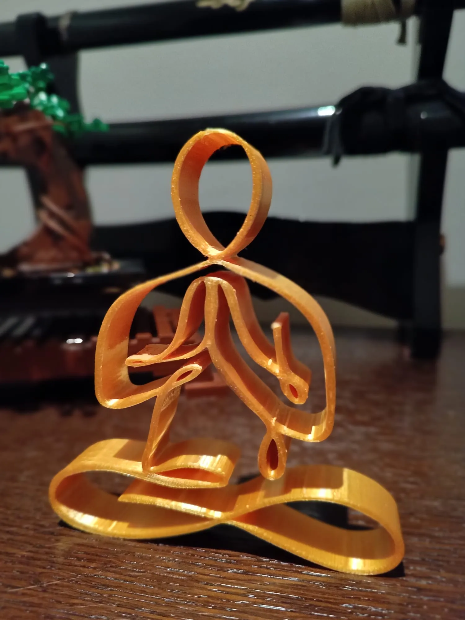 Zen Praying Line Art Sculpture