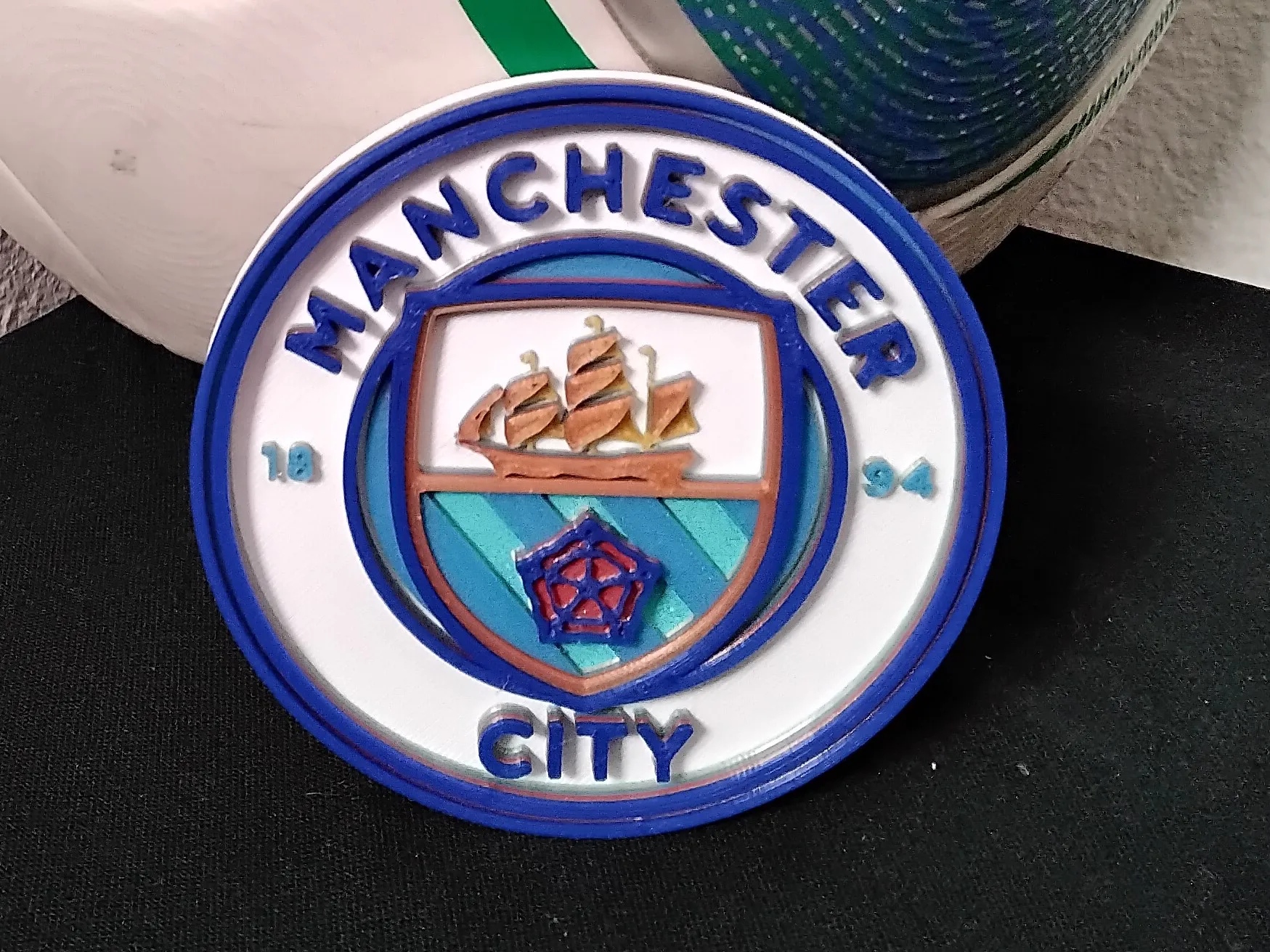 Đế lót ly/Bảng trang trí Convex Manchester City FC