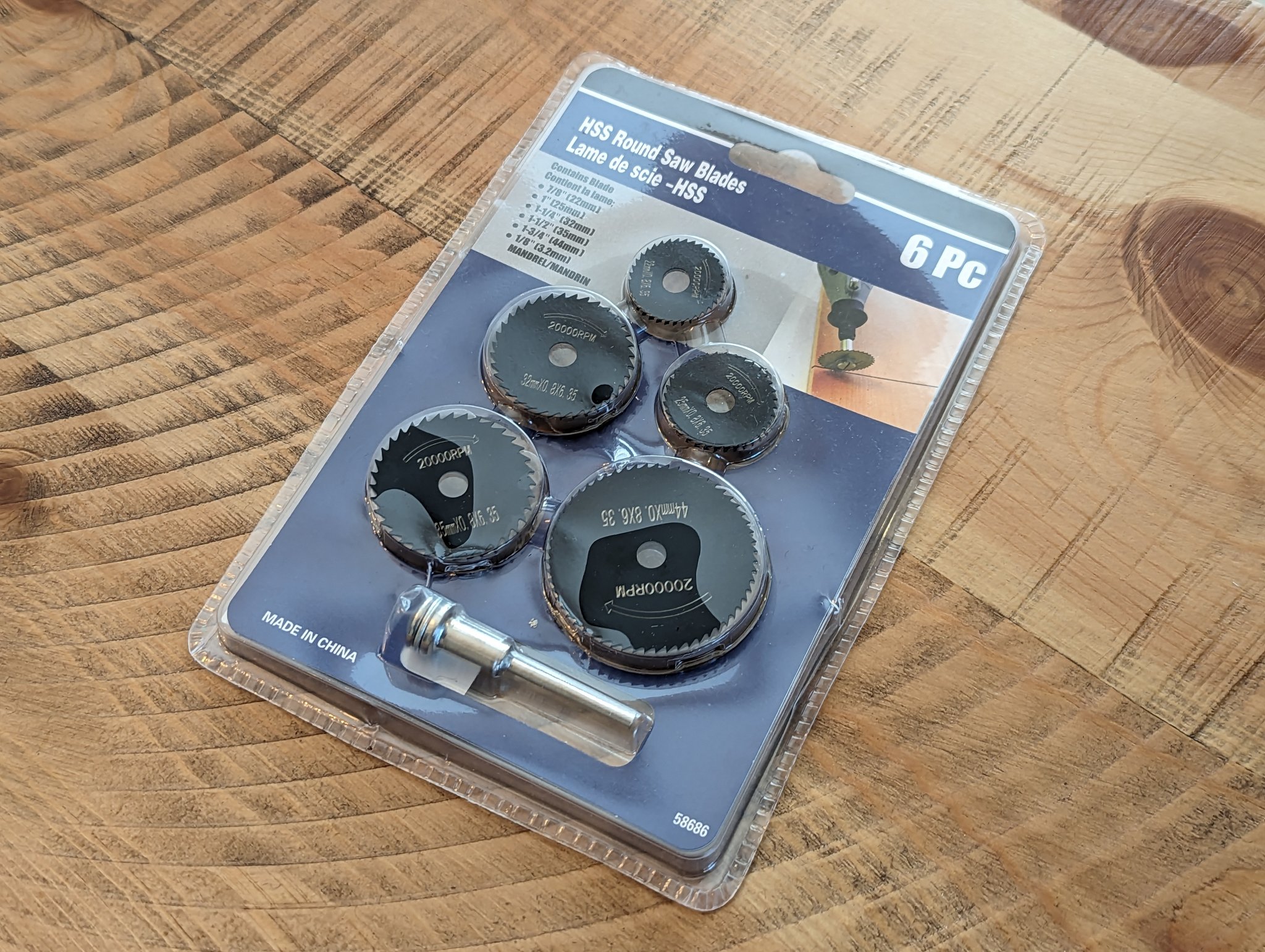 Gridfinity 1x2 for HSS Mini Round Saw Blade Set